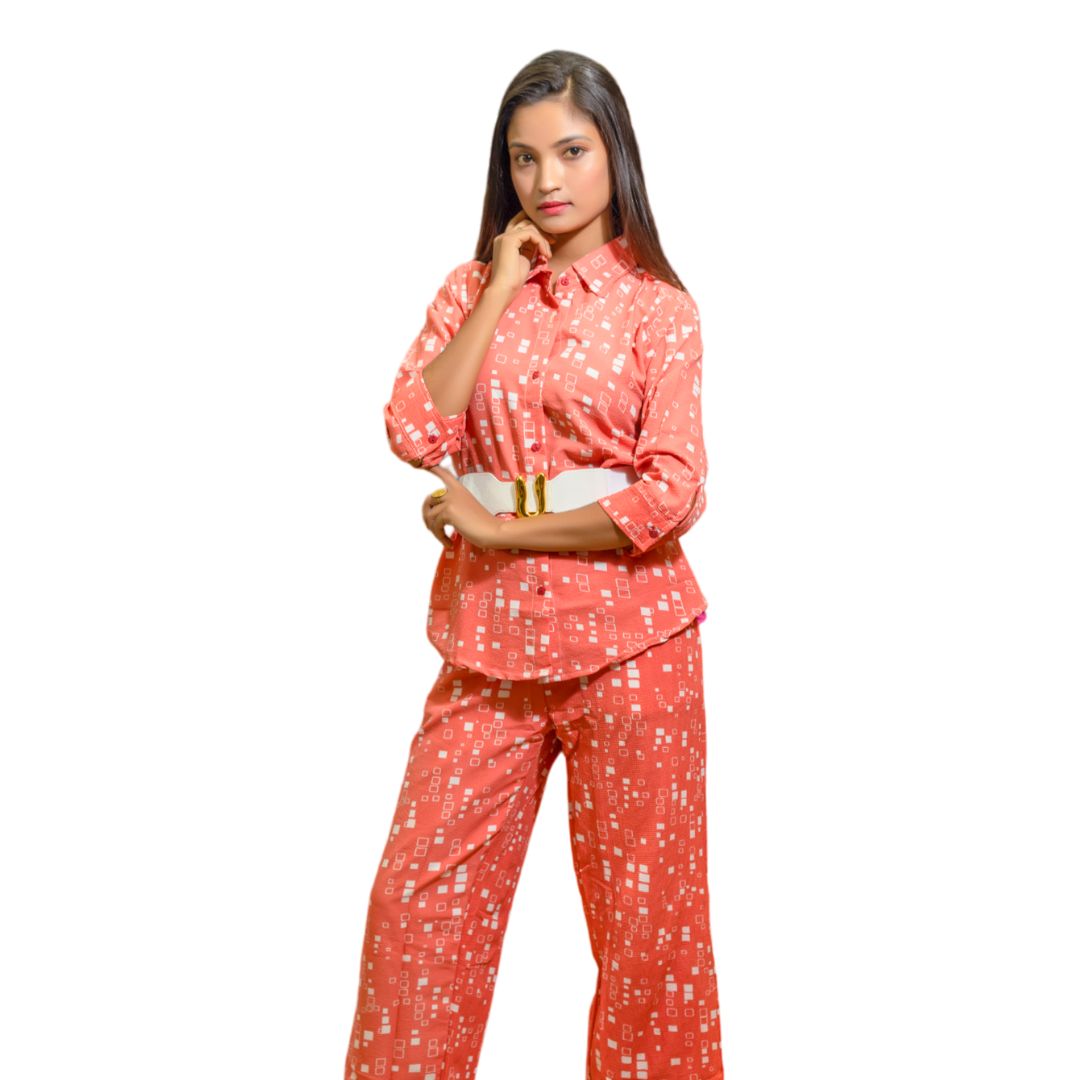 Printed Shirt Co ord set