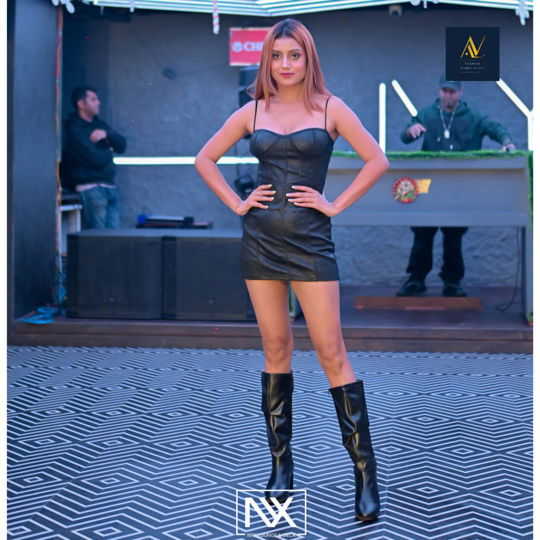 Black Leather Bodycon Dress