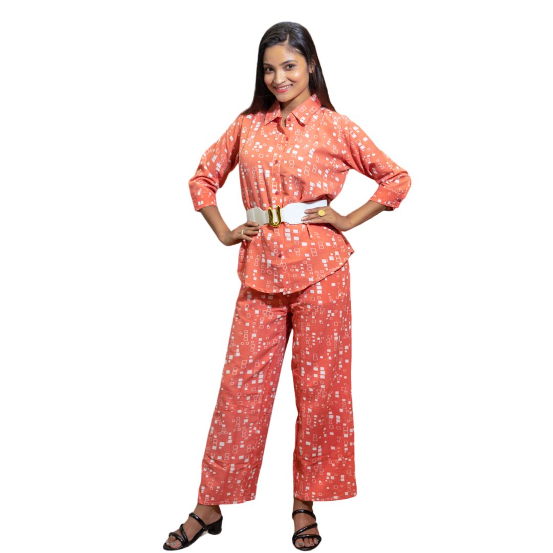 Printed Shirt Co ord set