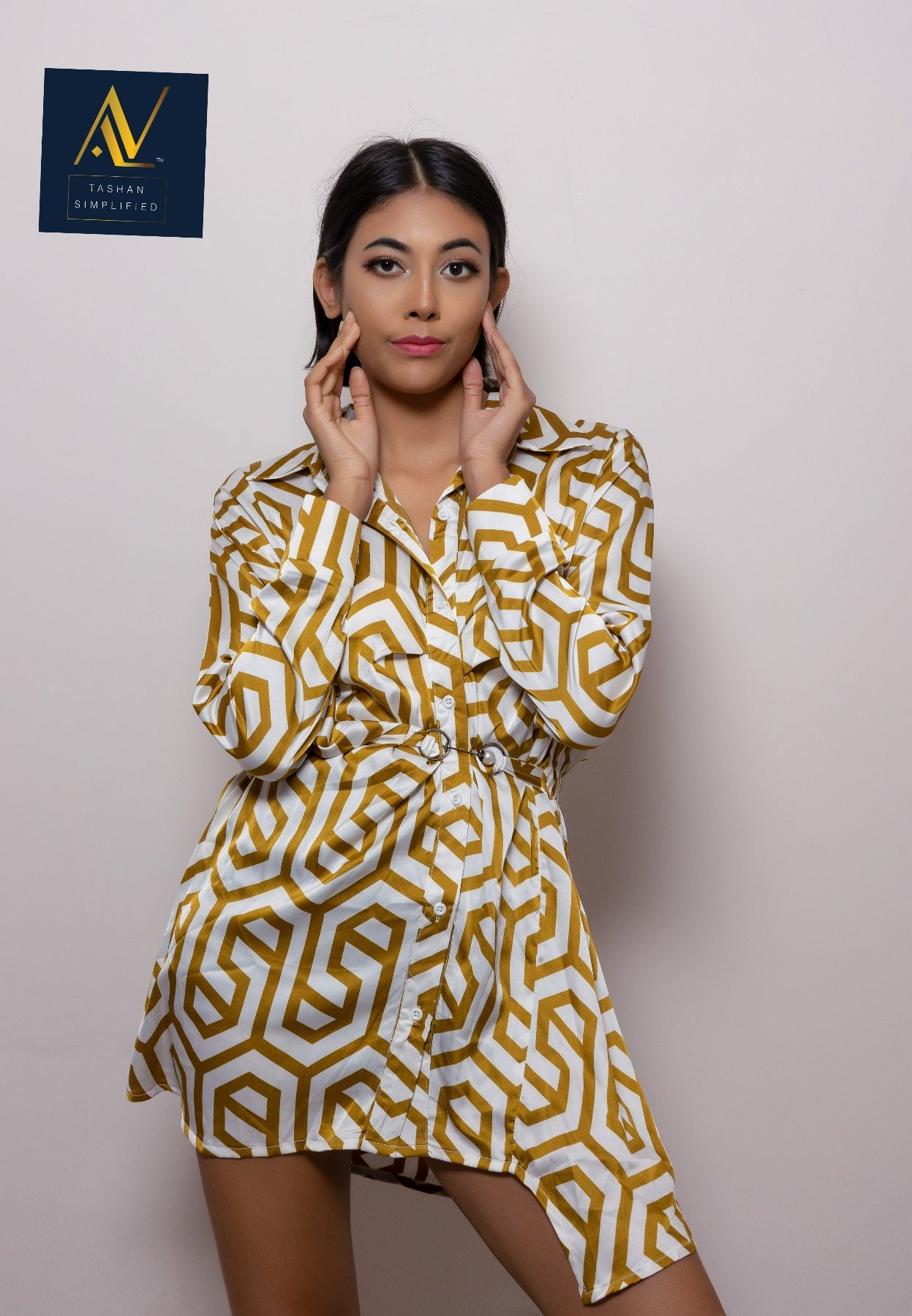 Satin Print Shirt Tunic pattern