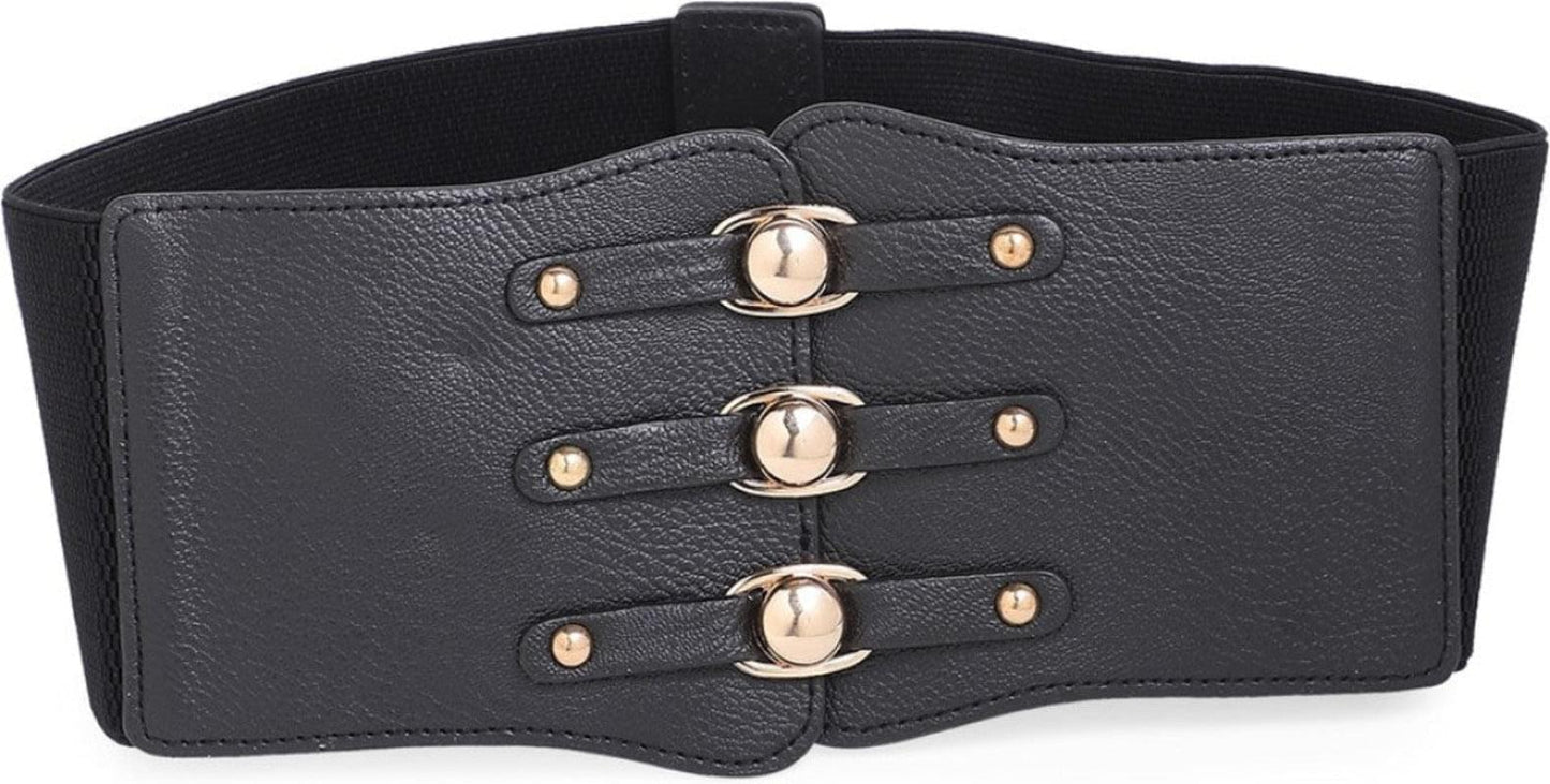 Black Broad Elastic Belt