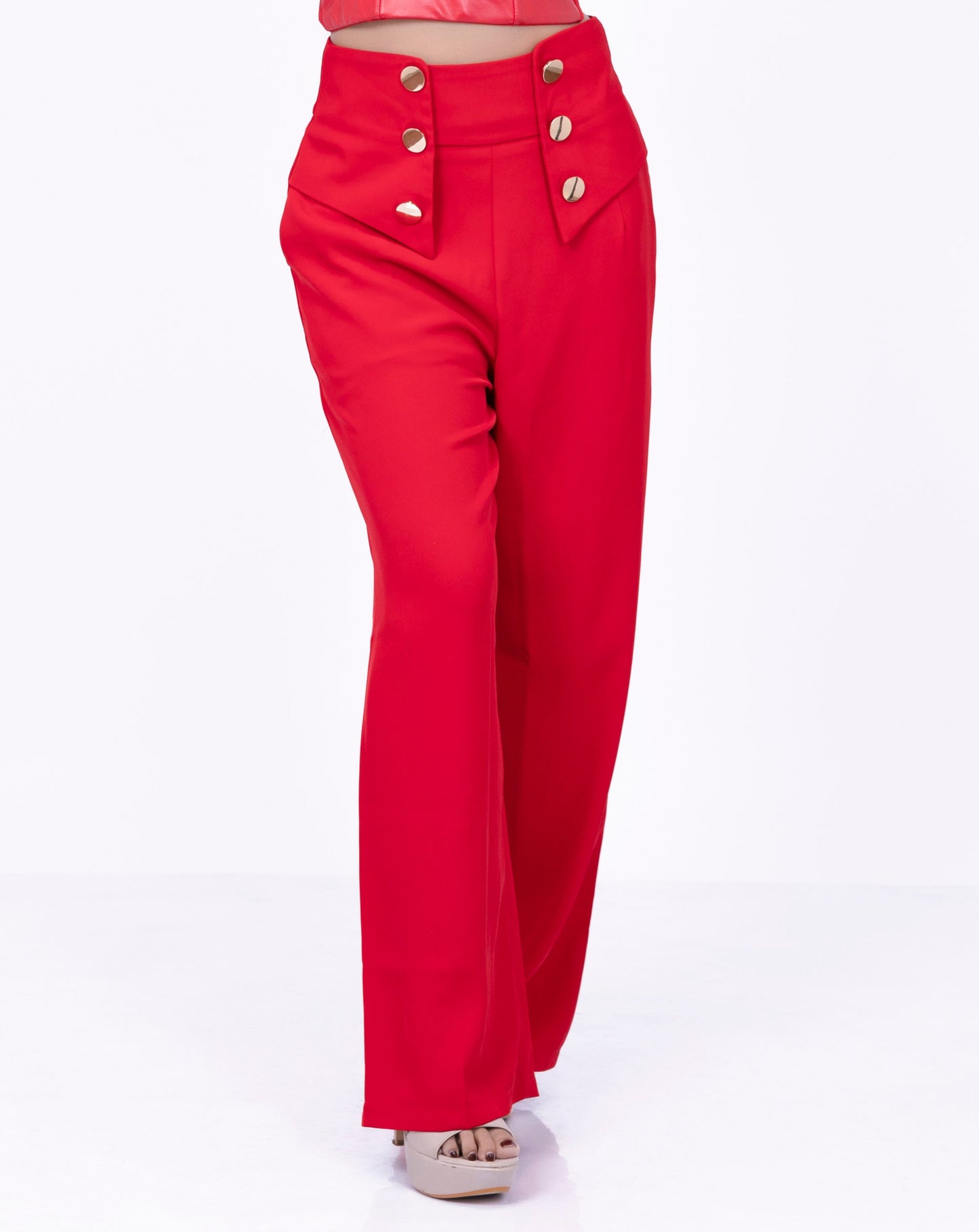 Red loose Bottom Pants