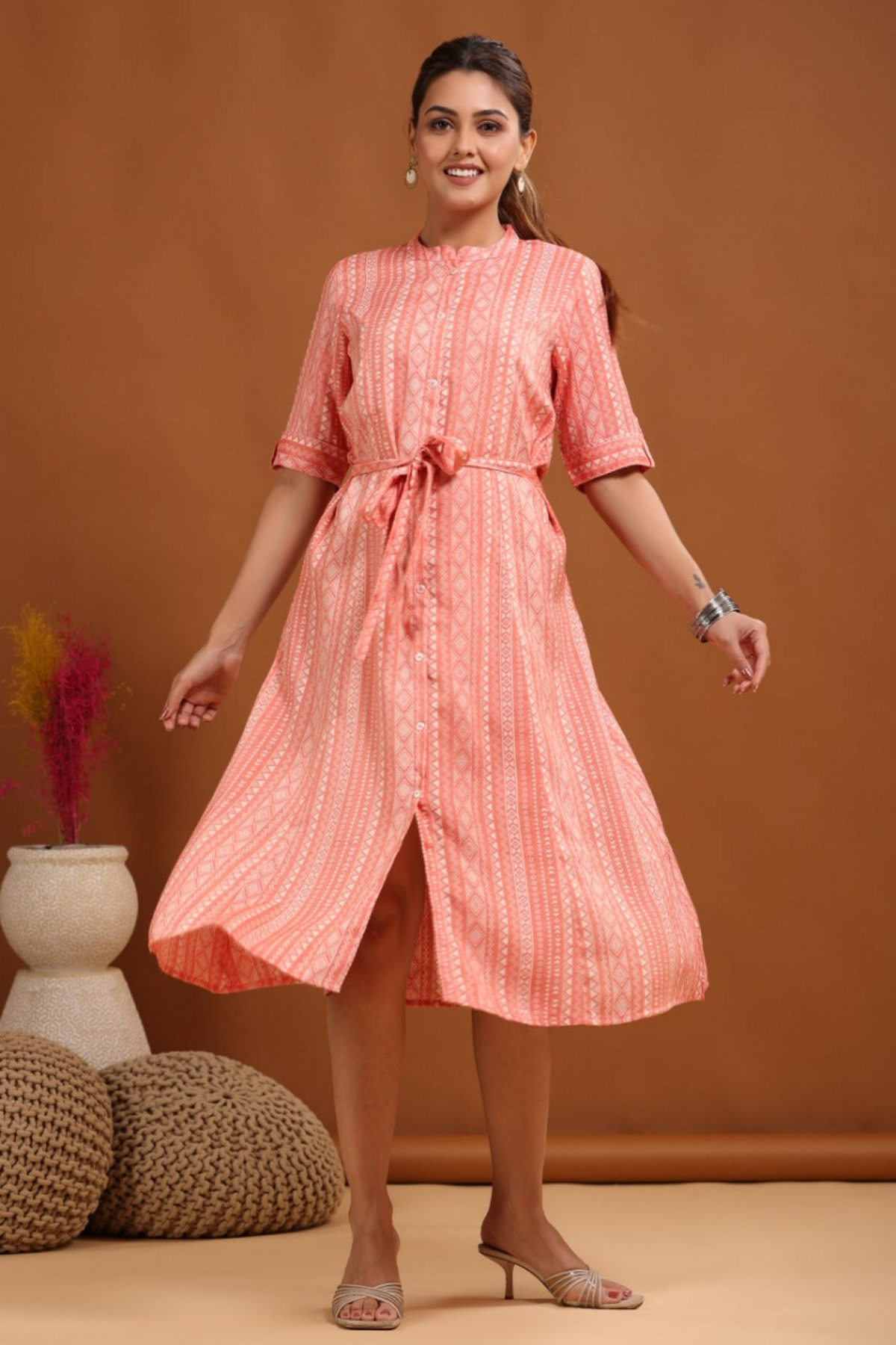 Peach Color Kurti