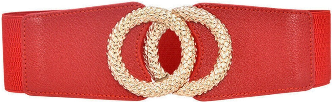 red waist belt for women