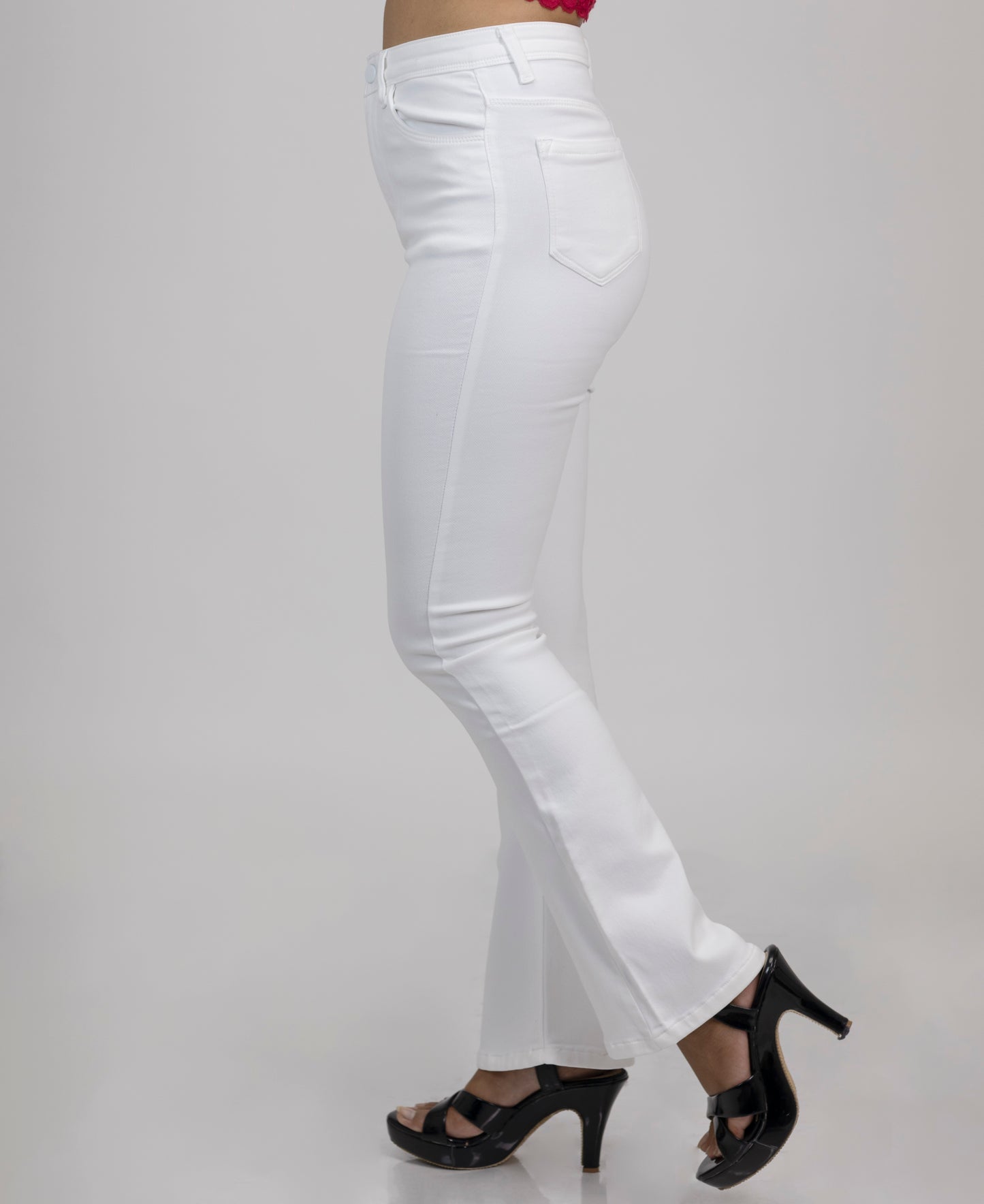 Women High Rise Boot Leg Jeans