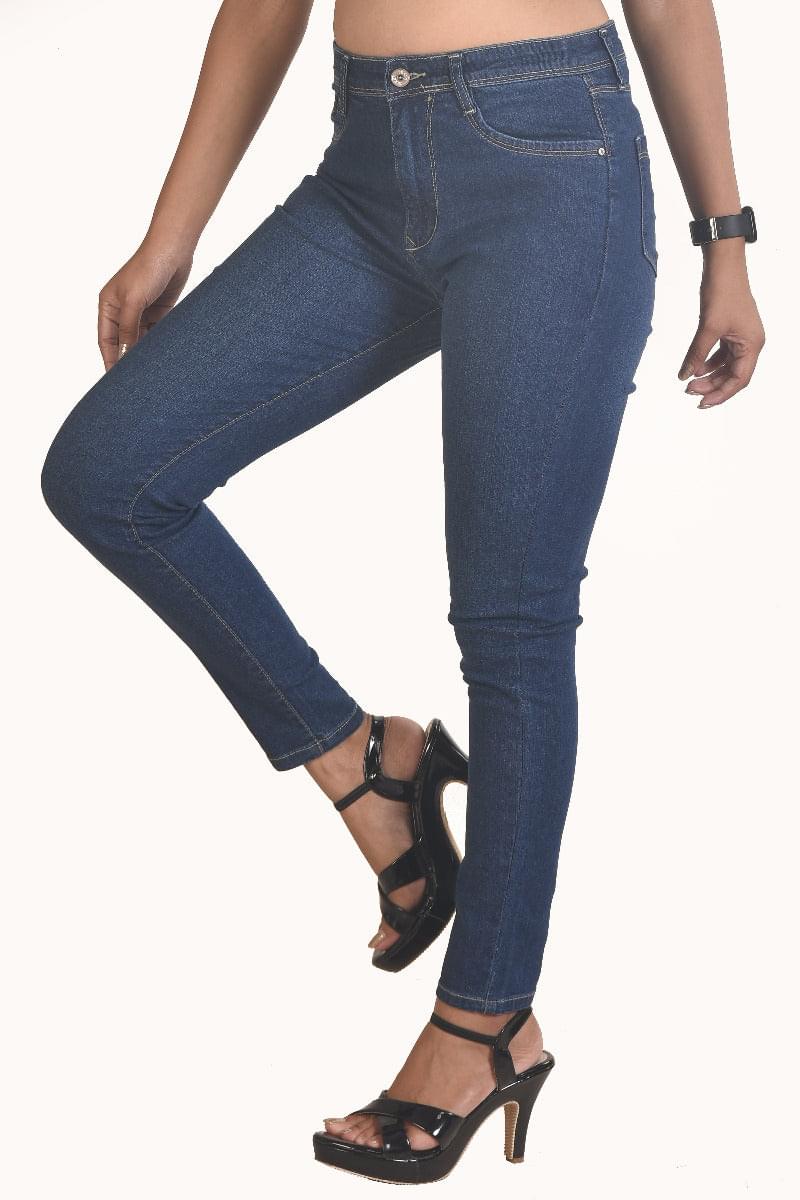 Blue Ankle length Women jeans