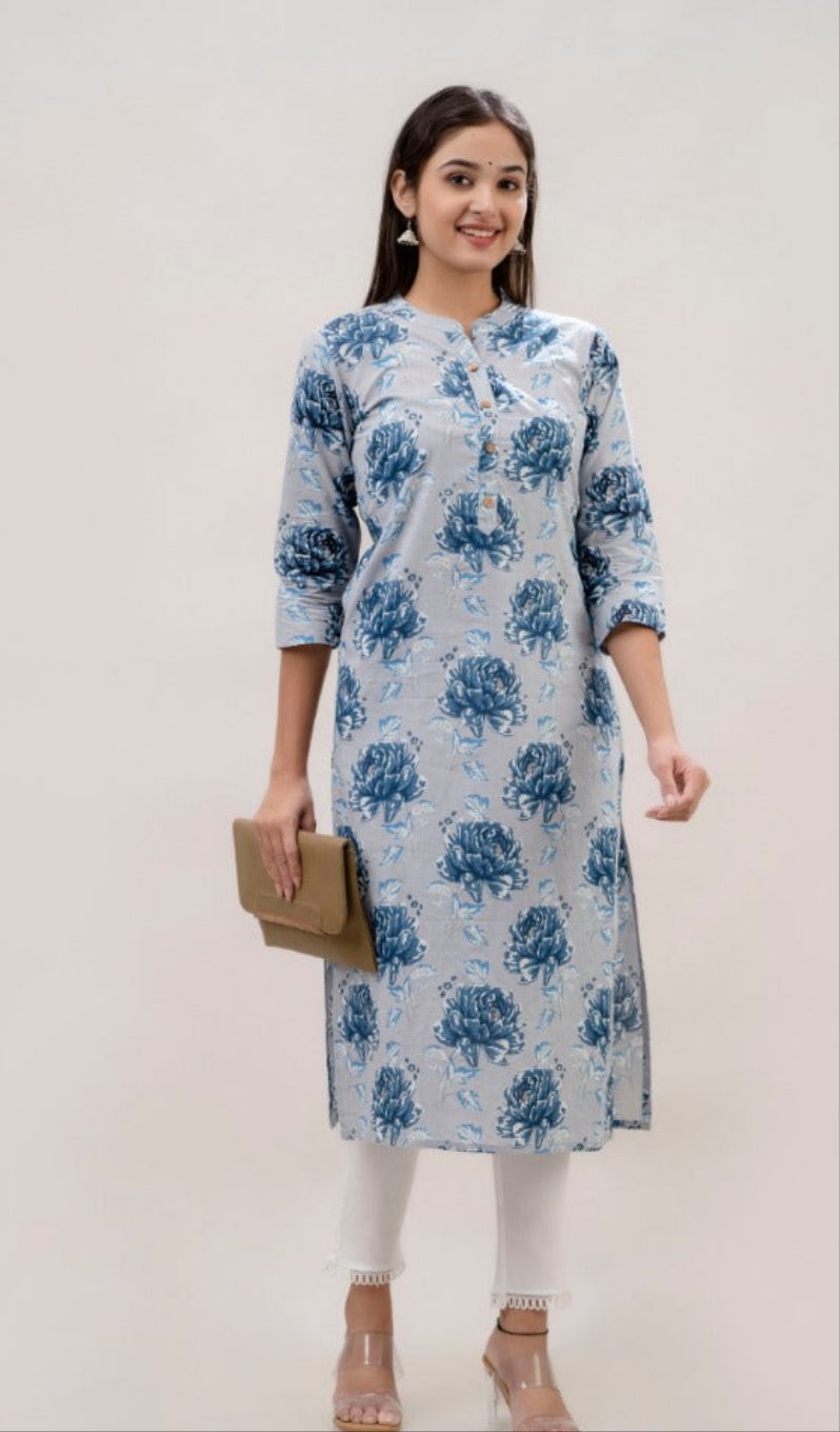 Blue Printed Kurta