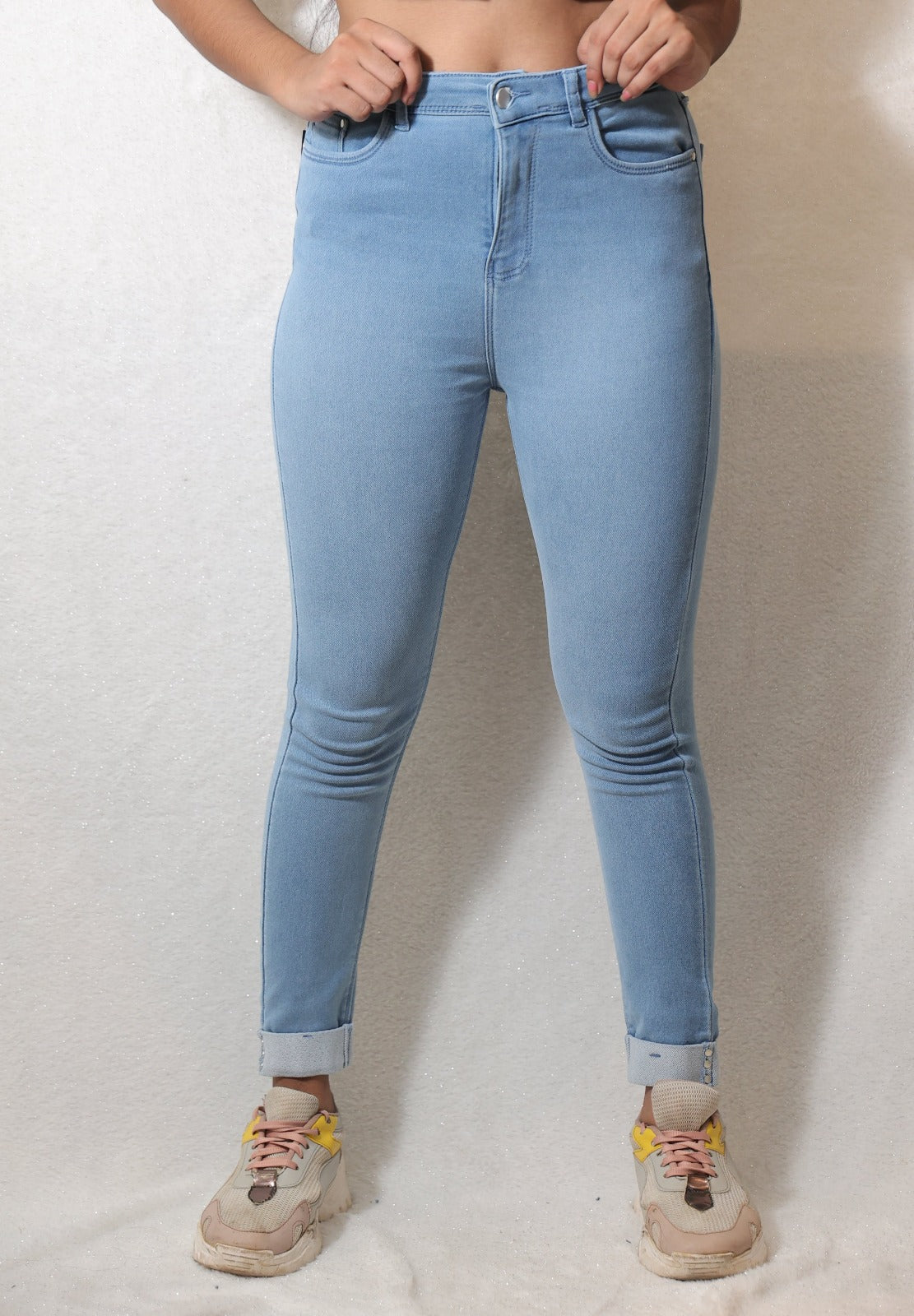 Sky Blue Ankle Length Denim