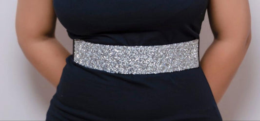 Silver Sequin Belt 