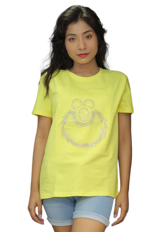 Yellow emboss Tshirt