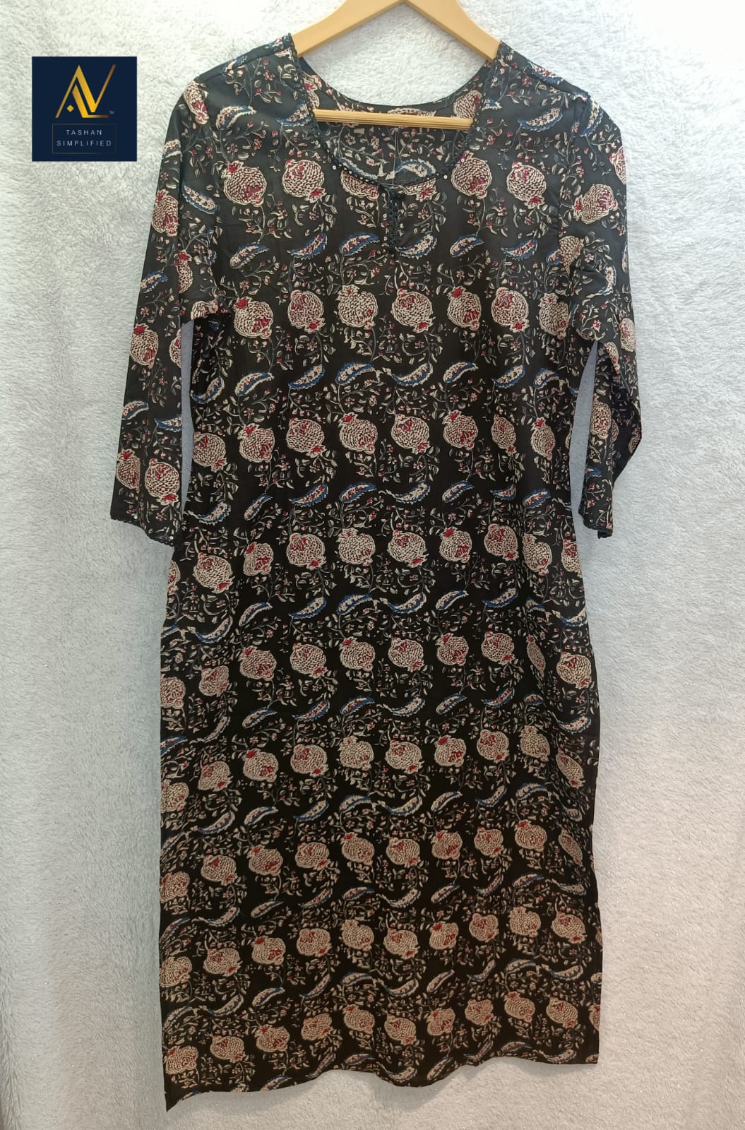 Black Printed Kurta ALN