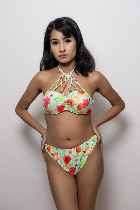 Floral print 2 pc bikini