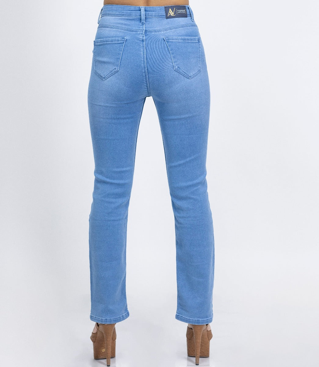 Women High Rise Straight Fit jeans back side