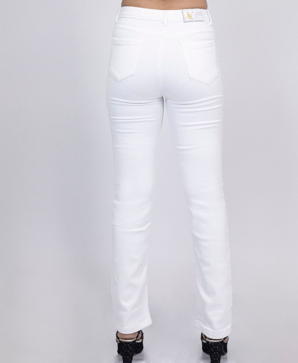 Women High Rise Straight Fit jeans backside