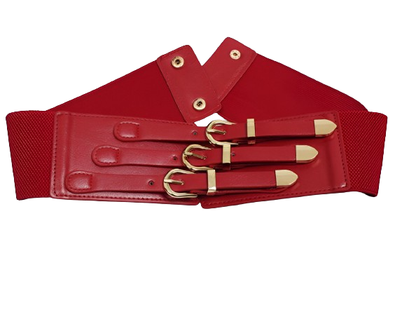 Red Broad Waist Belt