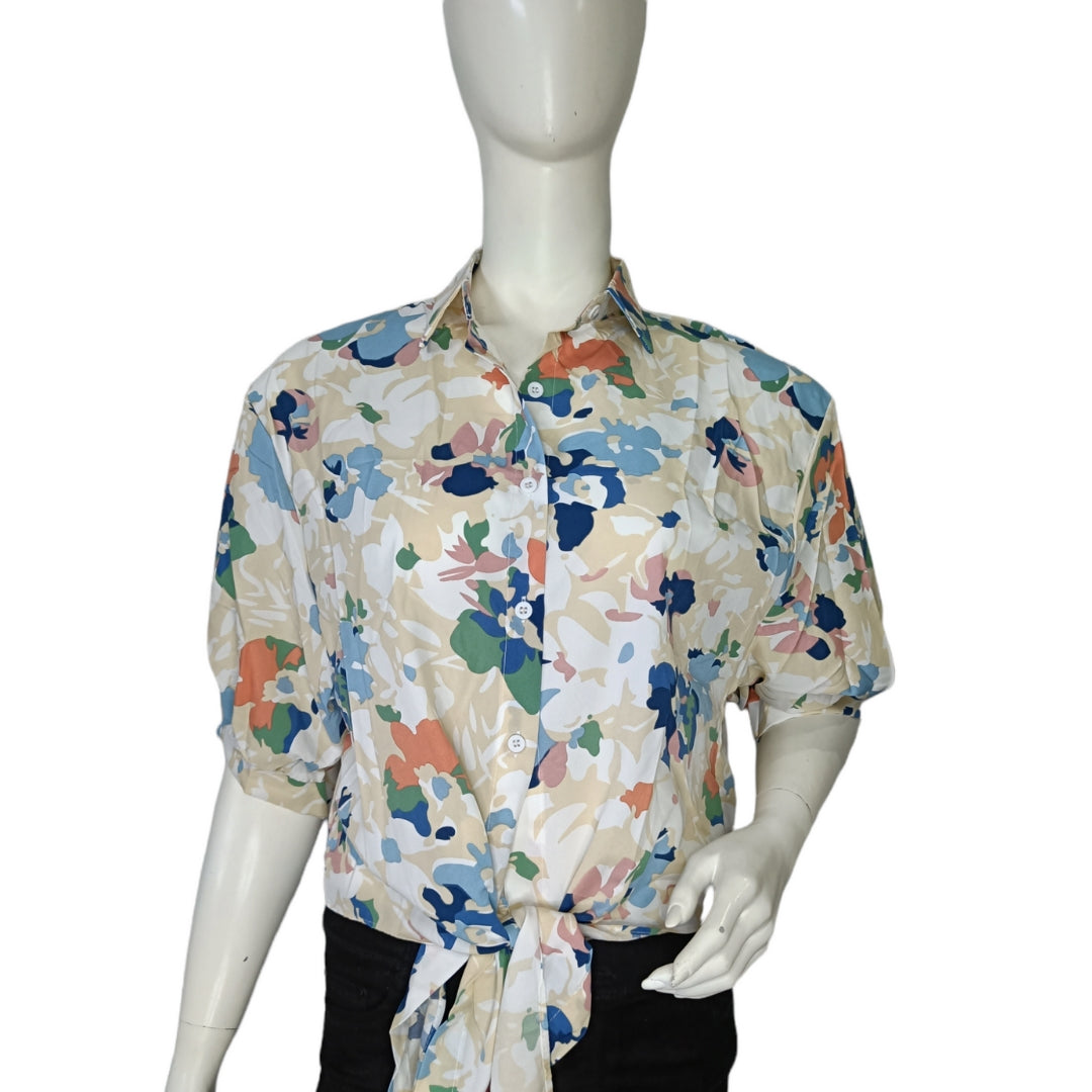 Printed Crepe Shirt floral