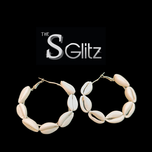 White Sea Shell Earrings