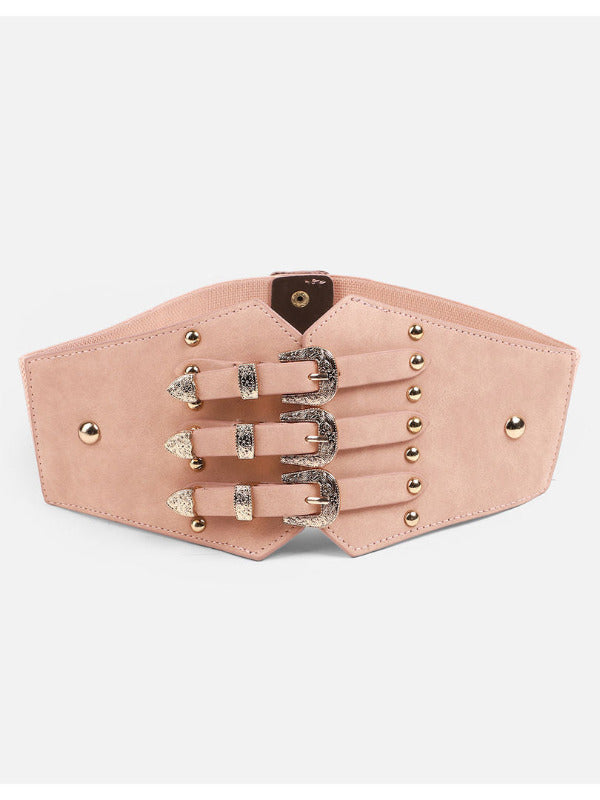 Peach Broad Waist Belt