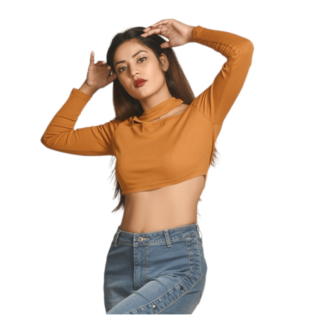 Brown Crop Top