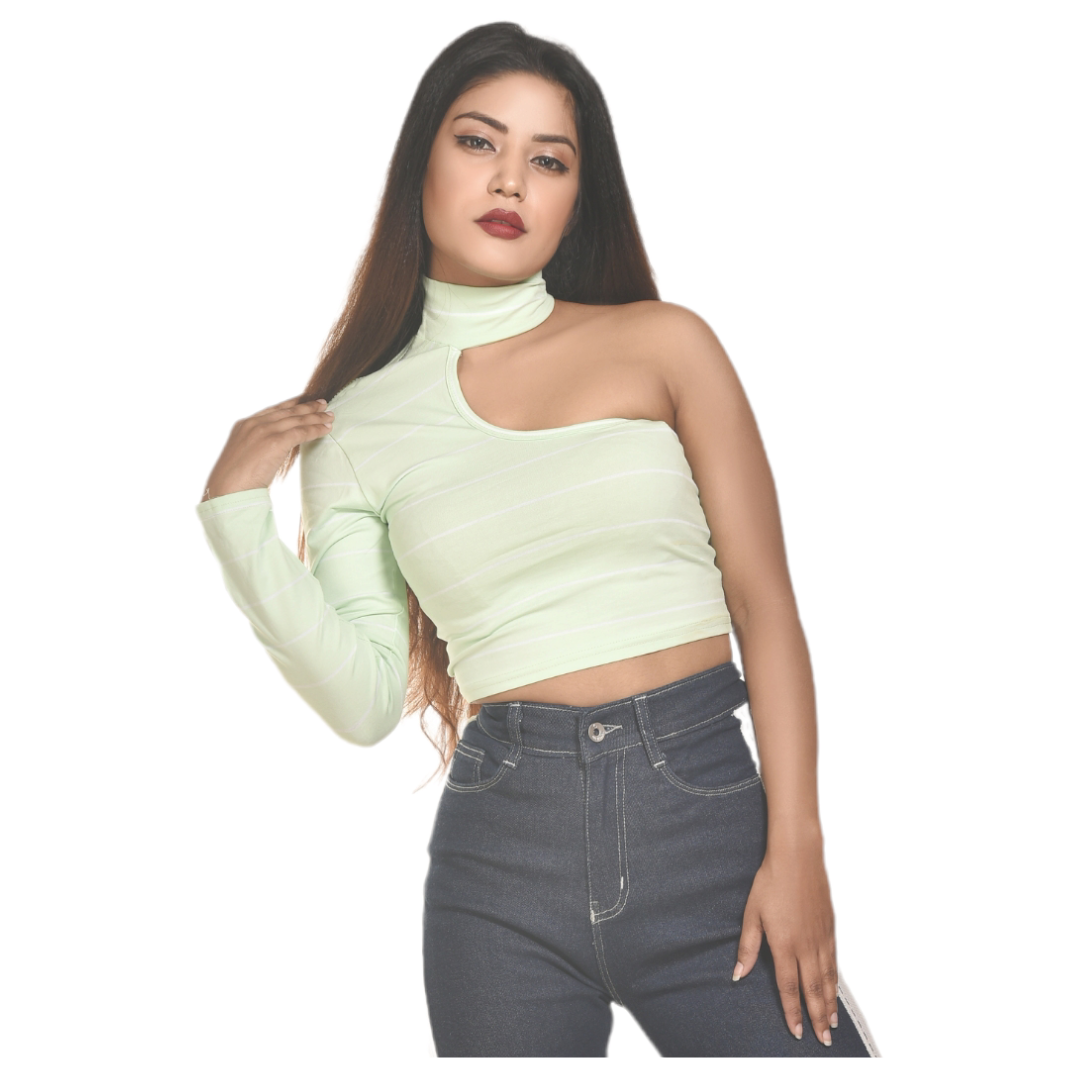 One Shoulder Crop Top