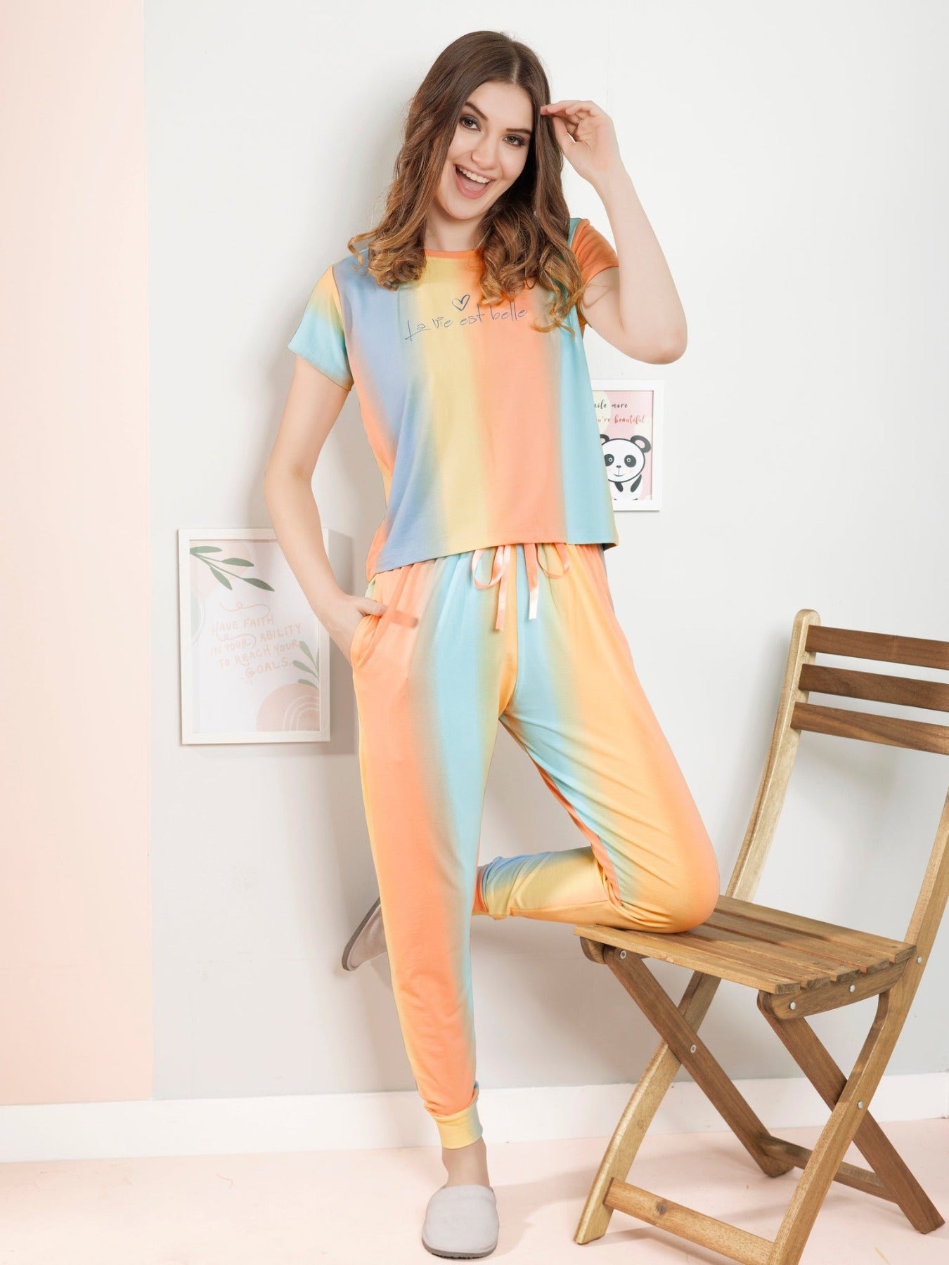 Printed Co ord Night suit